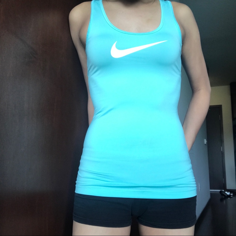 Nike Pro Dri-Fit Aqua Green Tank Top